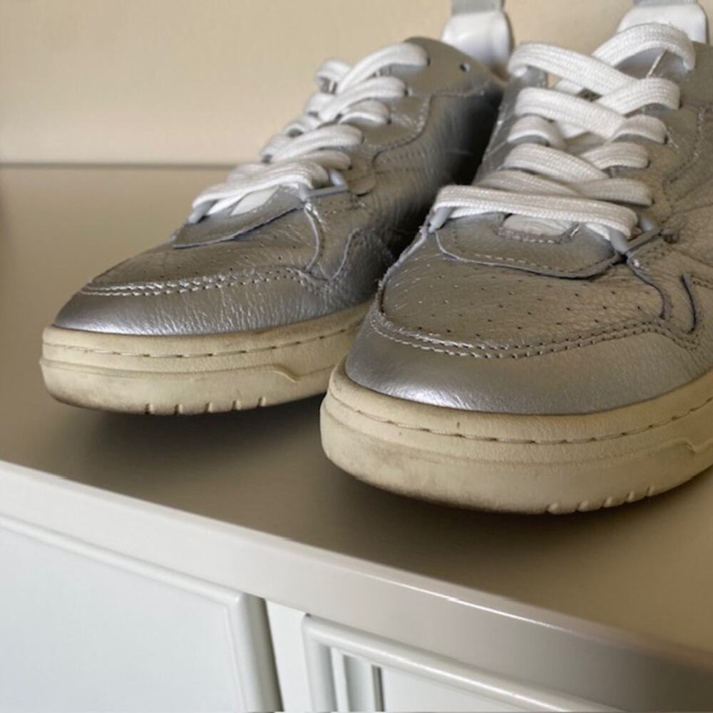 Steve Madden Everlie‎ Silver Lea Flat Fashion Lace-Up Sneakers Women's 9.5M - Picture 10 of 15